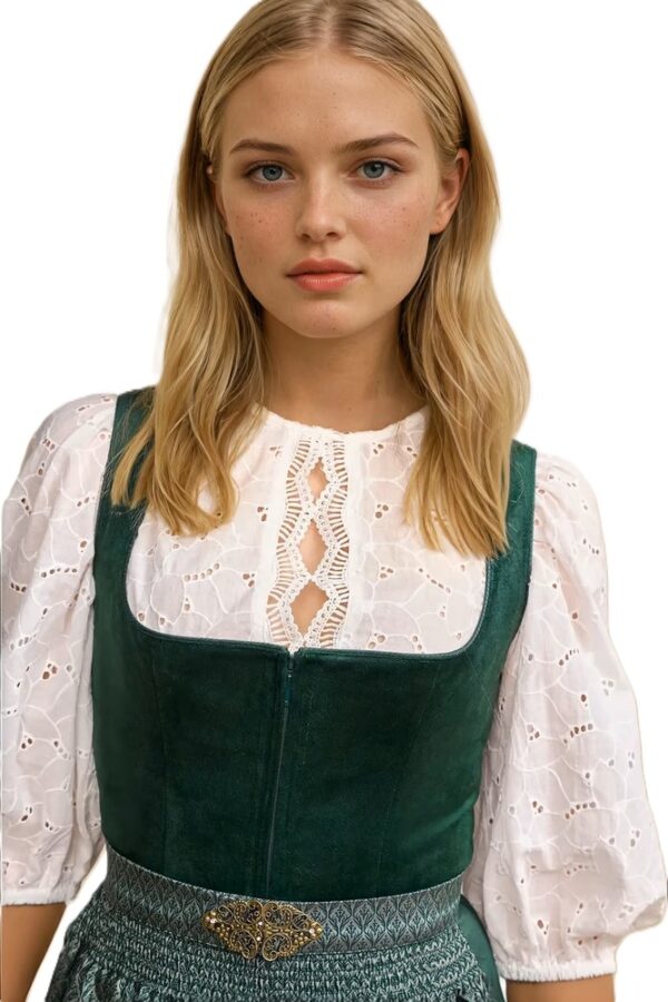 Dirndl Alisha Dark Green by Kruger Longer Length - Image 3