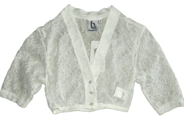 Dirndl Blouse Ecru Lace V-Neck by Bergweiss