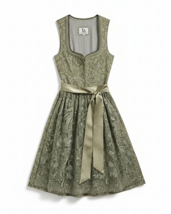 Dirndl "Leanne" Green with Lace Apron by Bergweiss