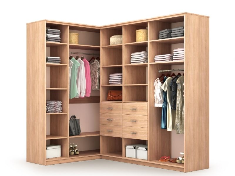 built in drawers for closet