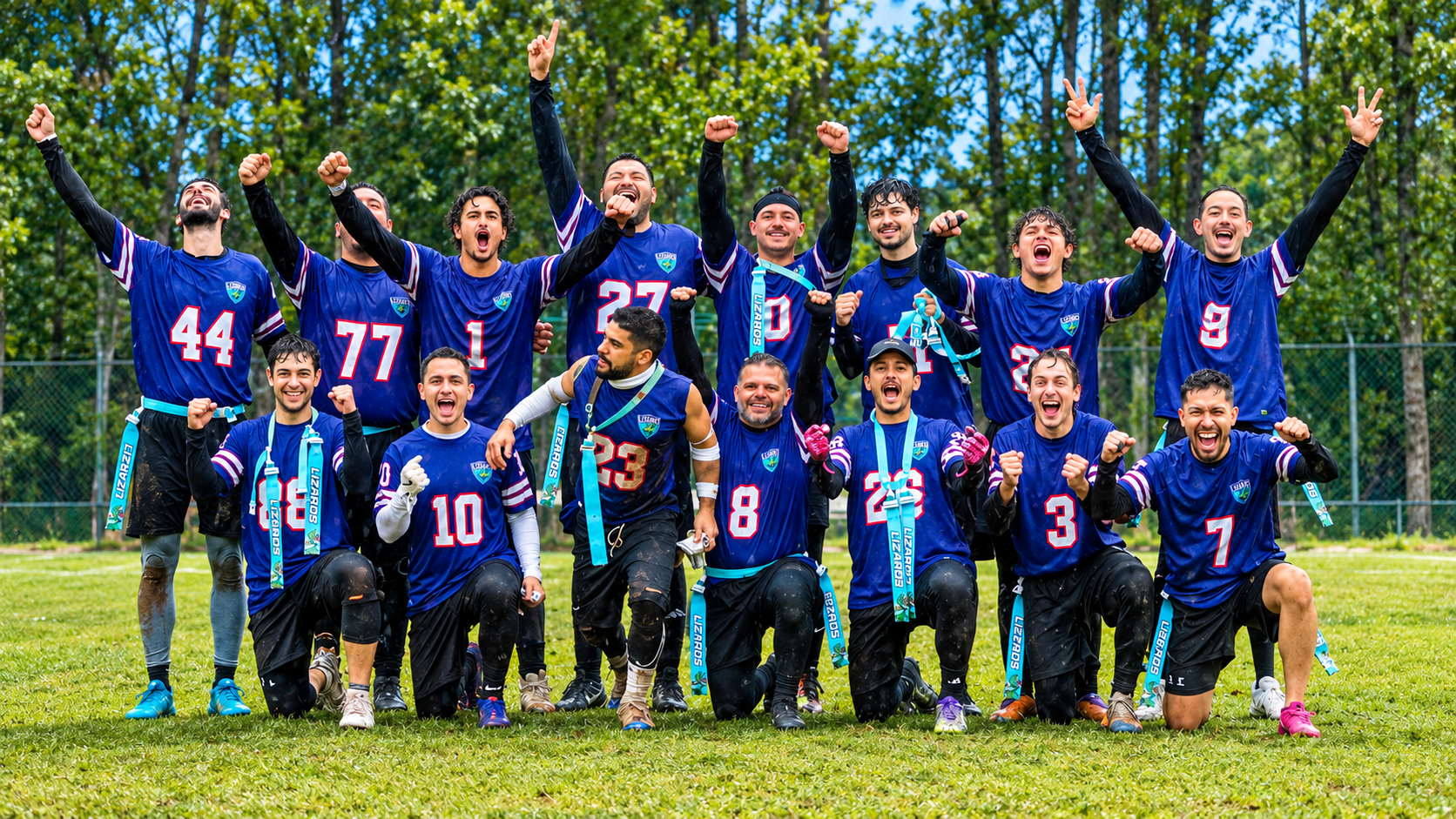 Leme Lizards comemora o título da Série B masculina de Flag Football 2026
