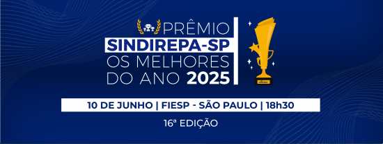 Save the Date - Prêmio Melhores do Ano Sindirepa-SP acontece em 10 de junho