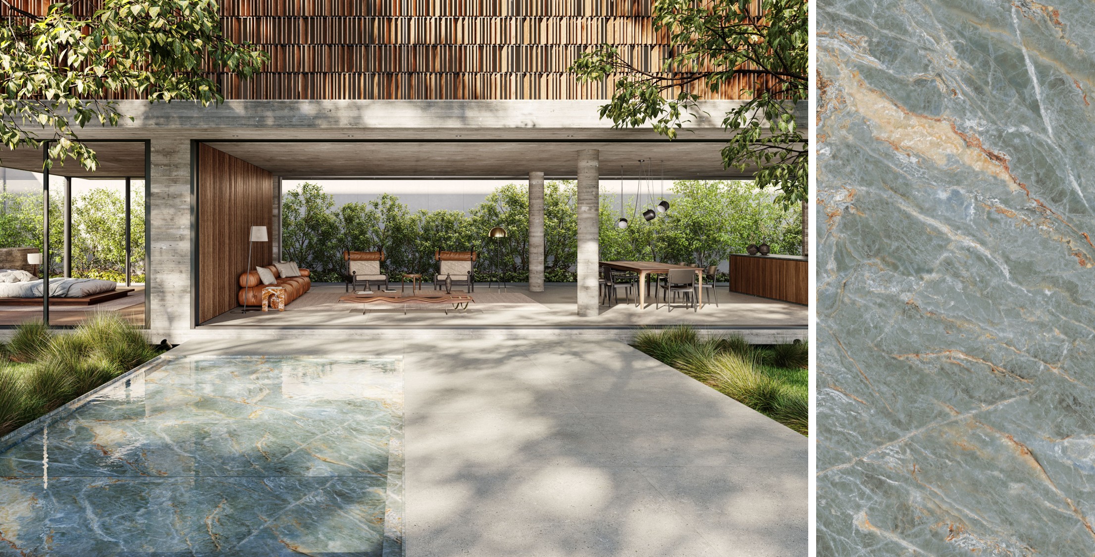 Tempo seco favorece obras em piscinas: como escolher o porcelanato