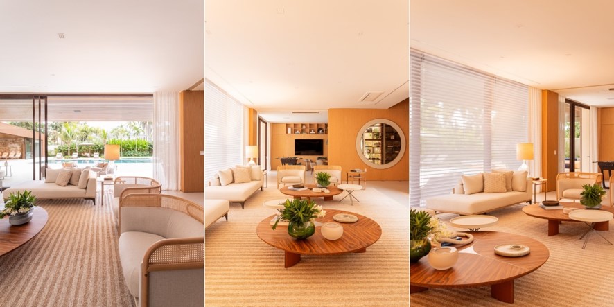 Com abundante luz natural, o descanso e relaxamento estão garantidos no estar. A arquiteta Patricia Penna executou uma distribuição fluida com o mobiliário da Artefacto, que traz aconchego e sofisticação na mesma medida | Projeto: Patricia Penna Arquitetura & Design| Fotos: Leandro Moraes