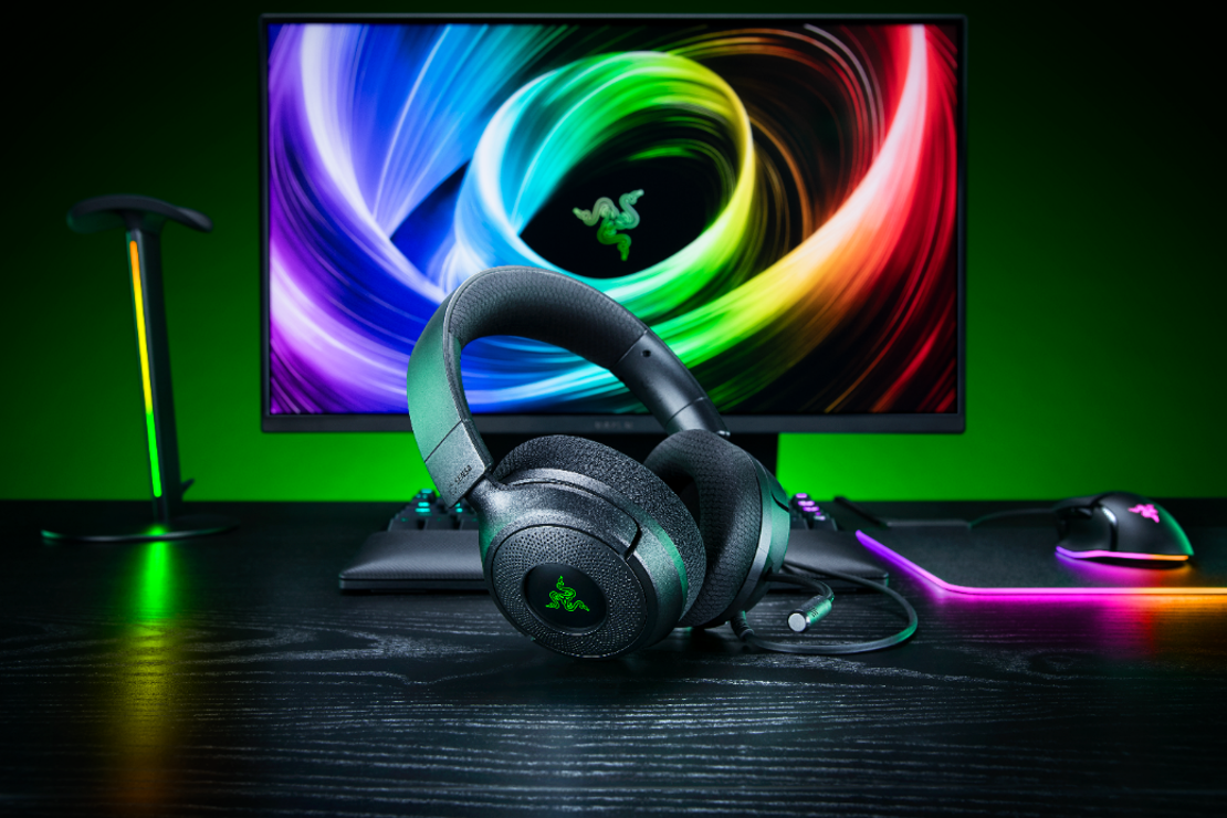 Headset gamer Razer Kraken V4 X Sensa HD Haptics Edition