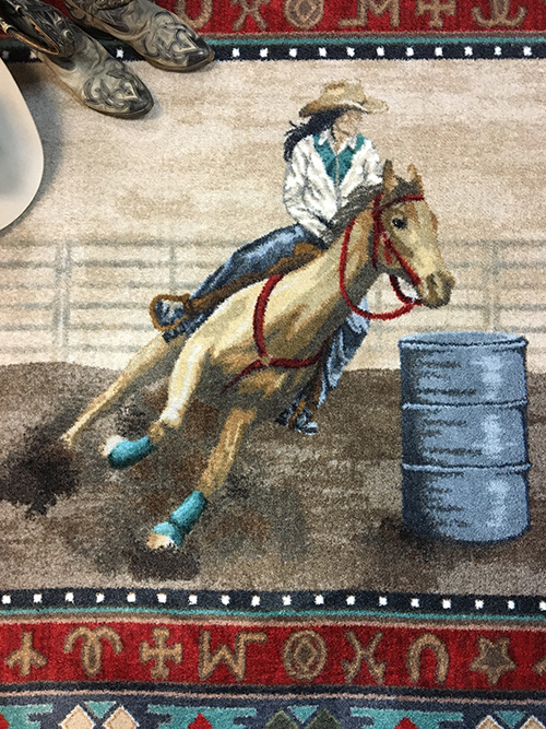 Western Style Area Rugs with Longhorns